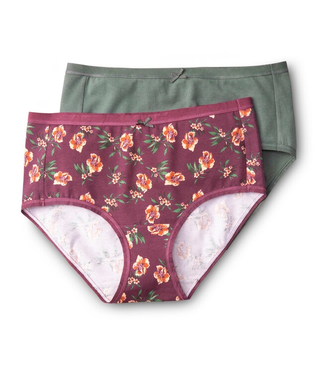 Denver Hayes Women's 2 Pack Perfect Fit Cotton Stretch Modern Briefs