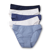 Denver Hayes Women's 5 Pack Cotton Stretch Bikini Underwear Front_Flat