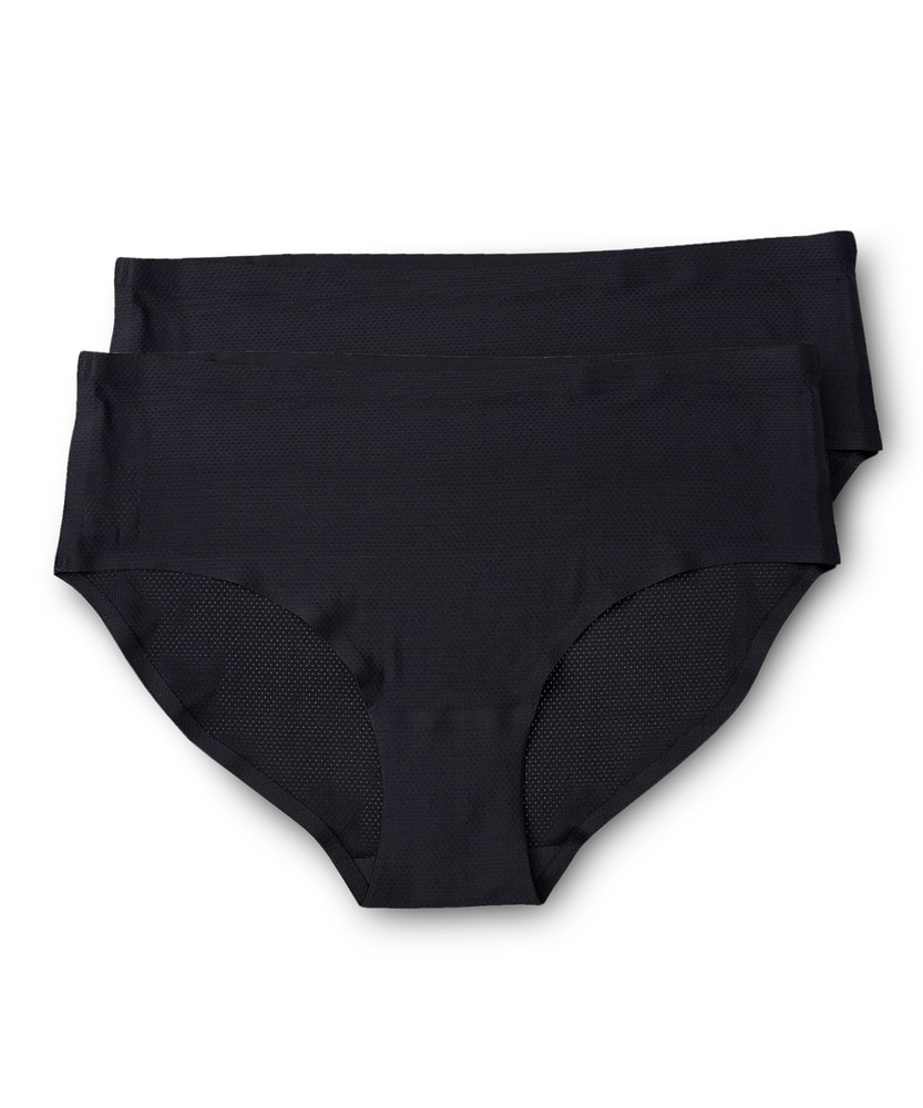 Denver Hayes Women's 2 Pack Invisible Mesh Hipster Brief Underwear