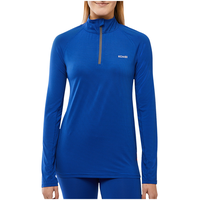 Kombi Women's Redheat Active Zip Baselayer Top Front_Flat