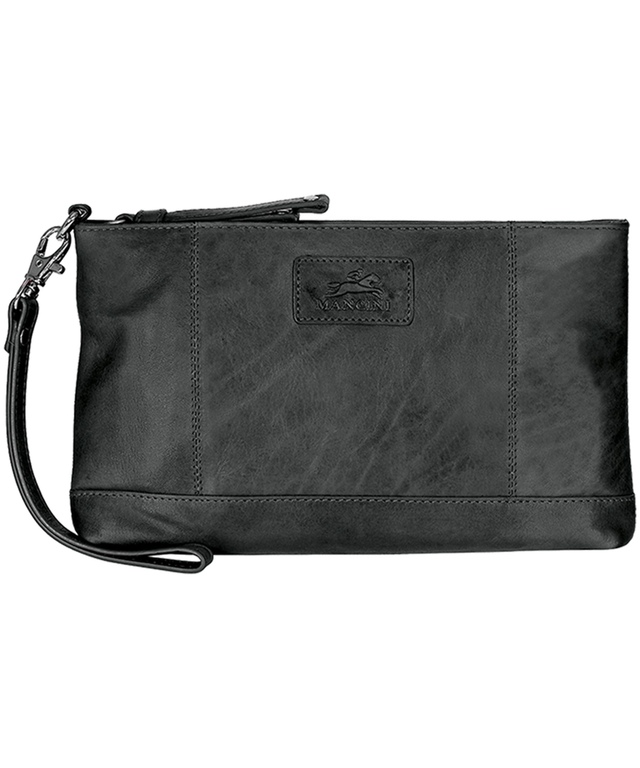 Casablanca Wristlet Rfid Pour Dames Noir, Mancini Leather Goods