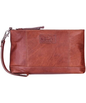 Casablanca Wristlet Rfid Pour Dames Cognac, Mancini Leather Goods