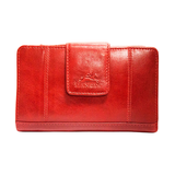 Casablanca Portefeuille Rfid Moyen Pour Dames Rouge, Mancini Leather Goods Front_Flat
