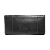 Casablanca Portefeuille Rfid A Trois Volets Pour Dames Noir, Mancini Leather Goods Front_Flat