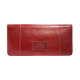 Casablanca Portefeuille Rfid A Trois Volets Pour Dames Rouge, Mancini Leather Goods Front_Flat