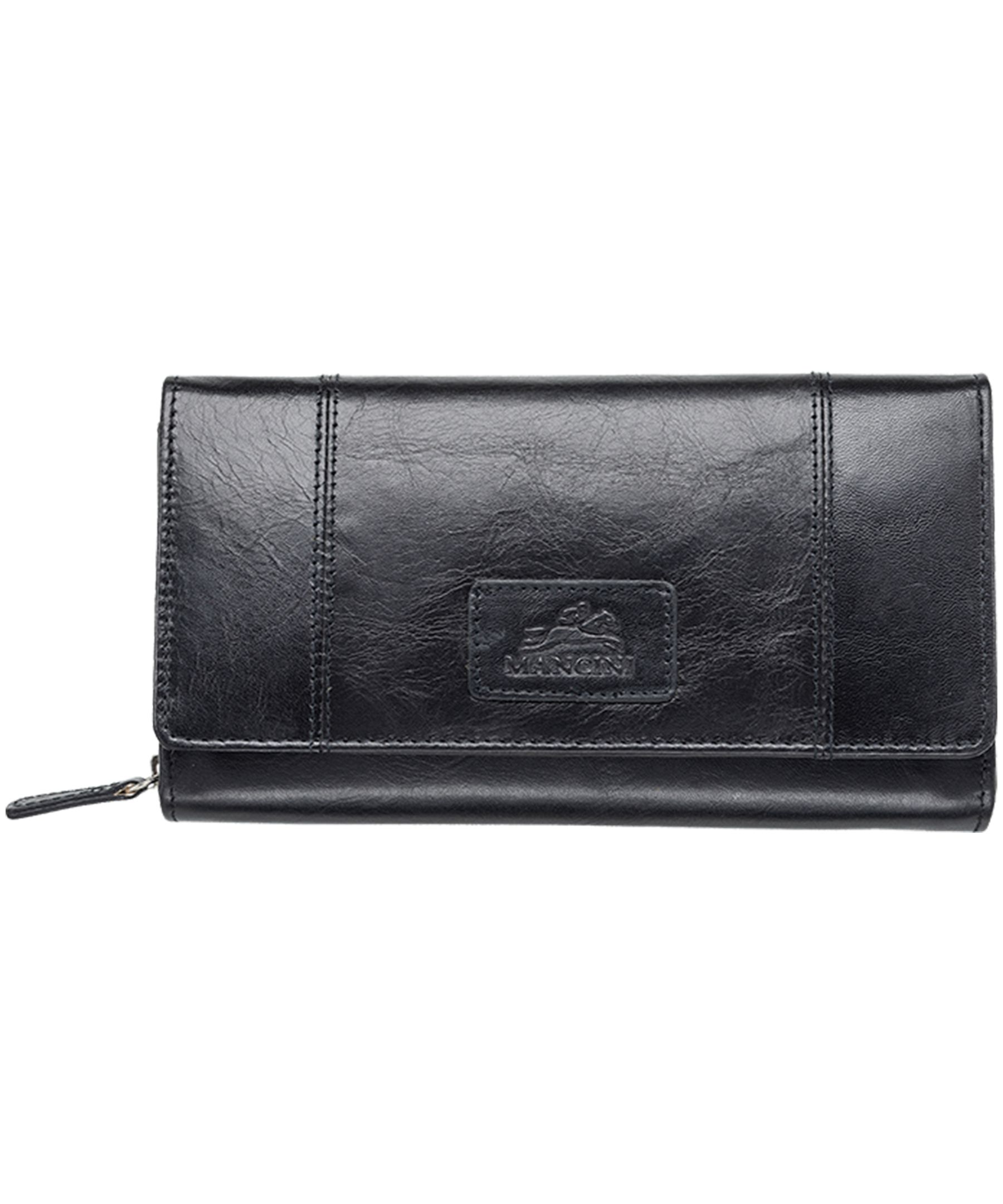 Mancini Leather Goods Women's Casablanca RFID Secure Medium Clutch Wallet