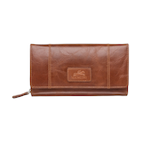 Casablanca Portefeuille Rfid Moyen Pour Dames Cognac, Mancini Leather Goods Front_Flat