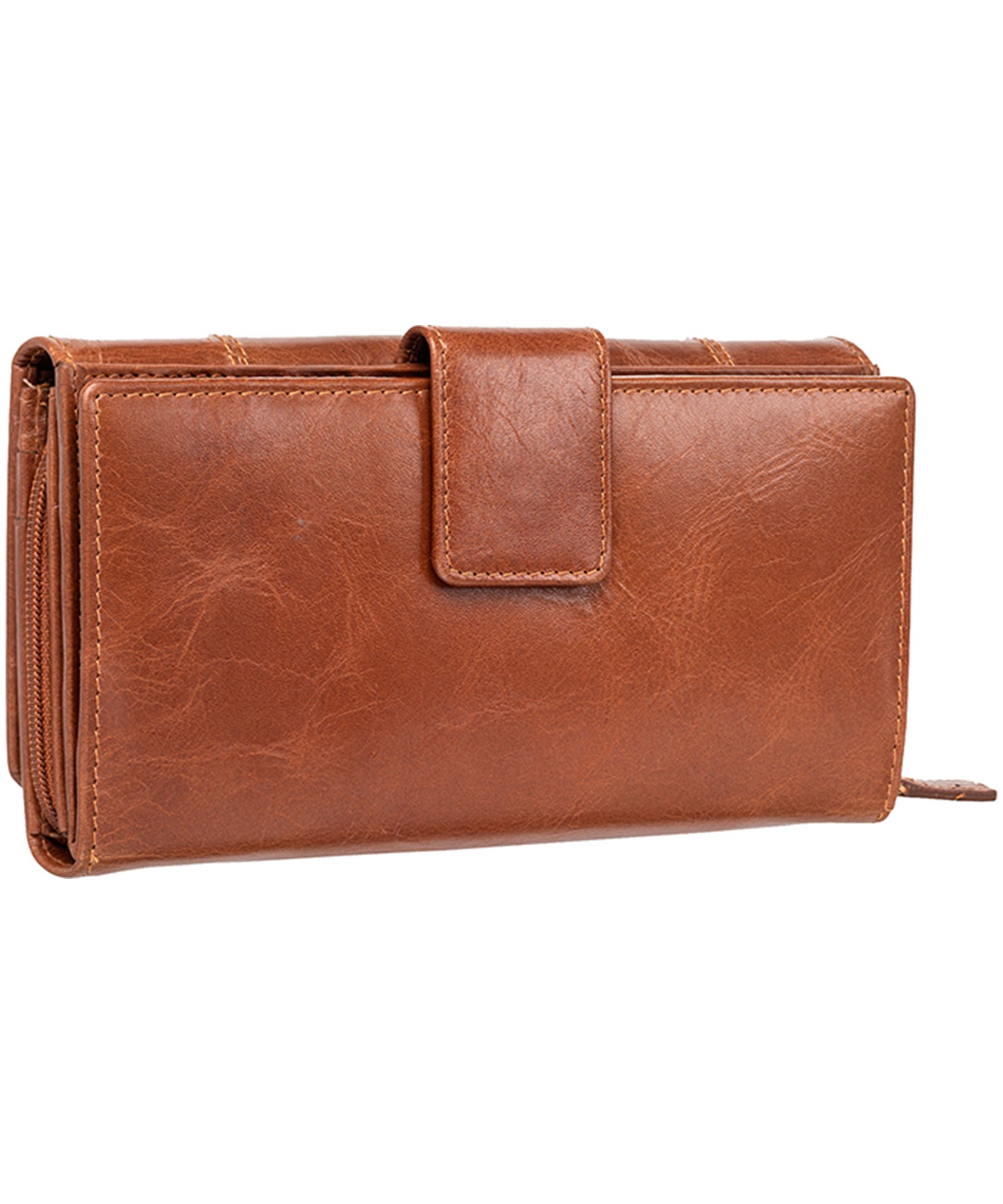 Casablanca Portefeuille Rfid Moyen Pour Dames Cognac, Mancini Leather Goods