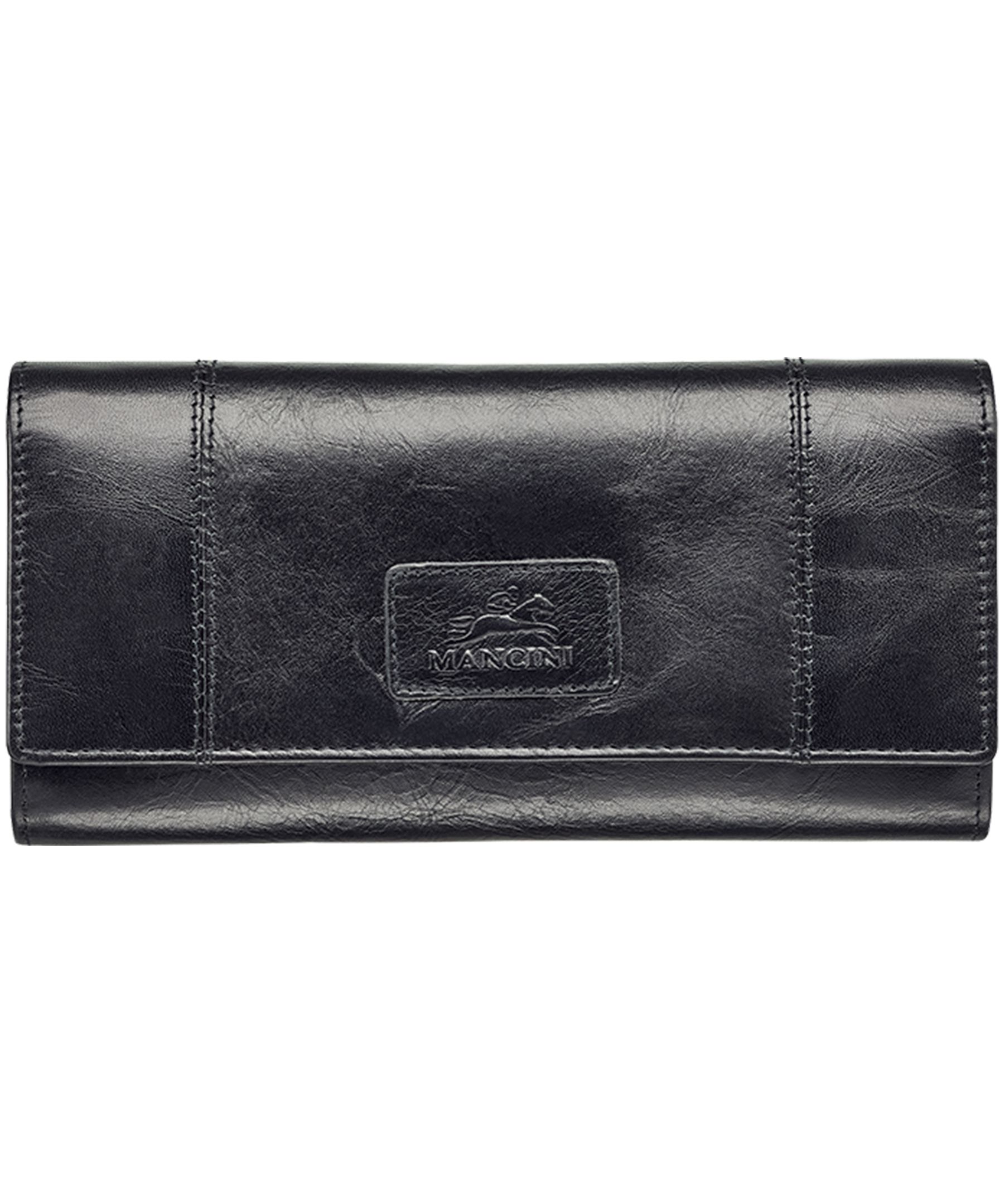 Mancini Leather Goods Women's Casablanca RFID Secure Trifold Wallet