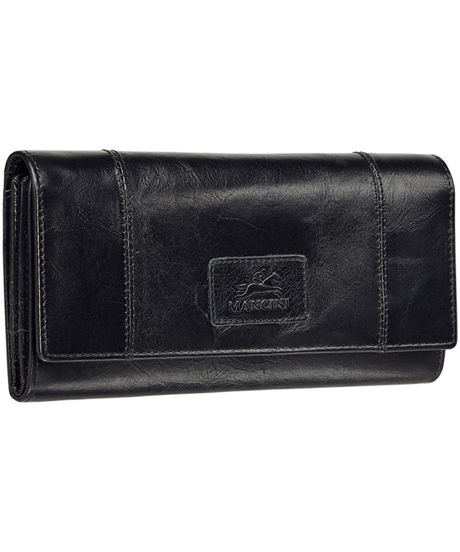 Mancini Leather Goods Women's Casablanca RFID Secure Trifold Wallet