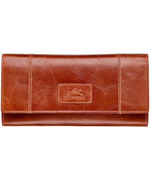 Casablanca Portefeuille Rfid A Trois Volets Pour Dames Cognac, Mancini Leather Goods