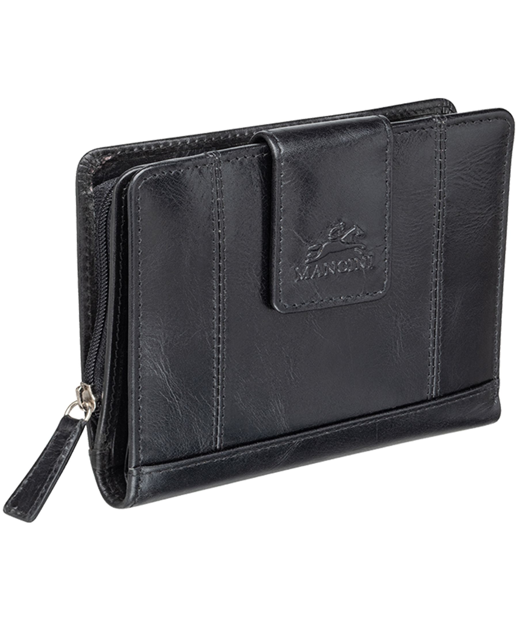 Mancini Leather Goods Women's Casablanca RFID Secure Medium Clutch Wallet