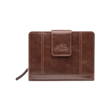 Casablanca Portefeuille Rfid Moyen Pour Dames Brun, Mancini Leather Goods Front_Flat