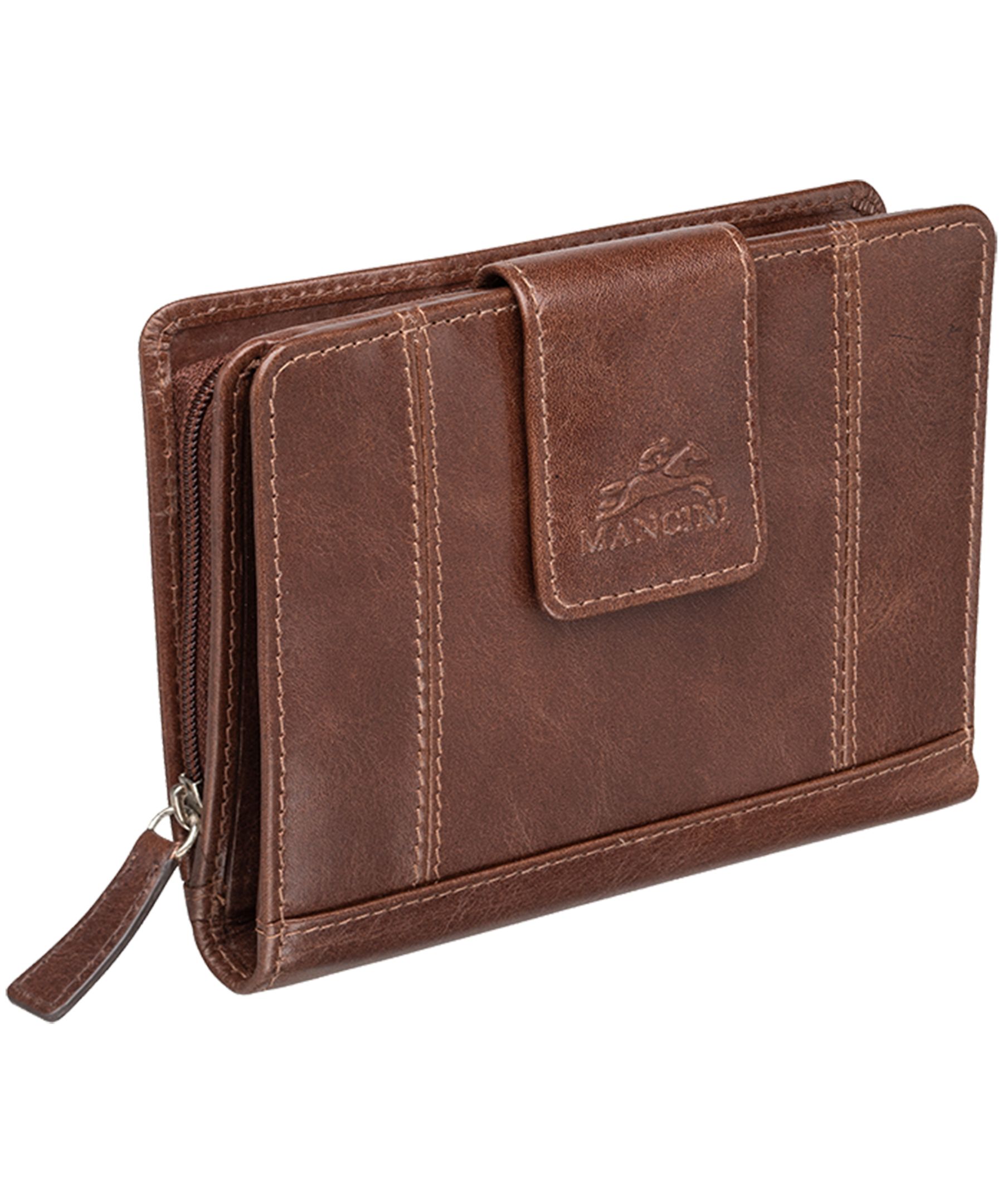 Mancini Leather Goods Women's Casablanca RFID Secure Medium Clutch Wallet