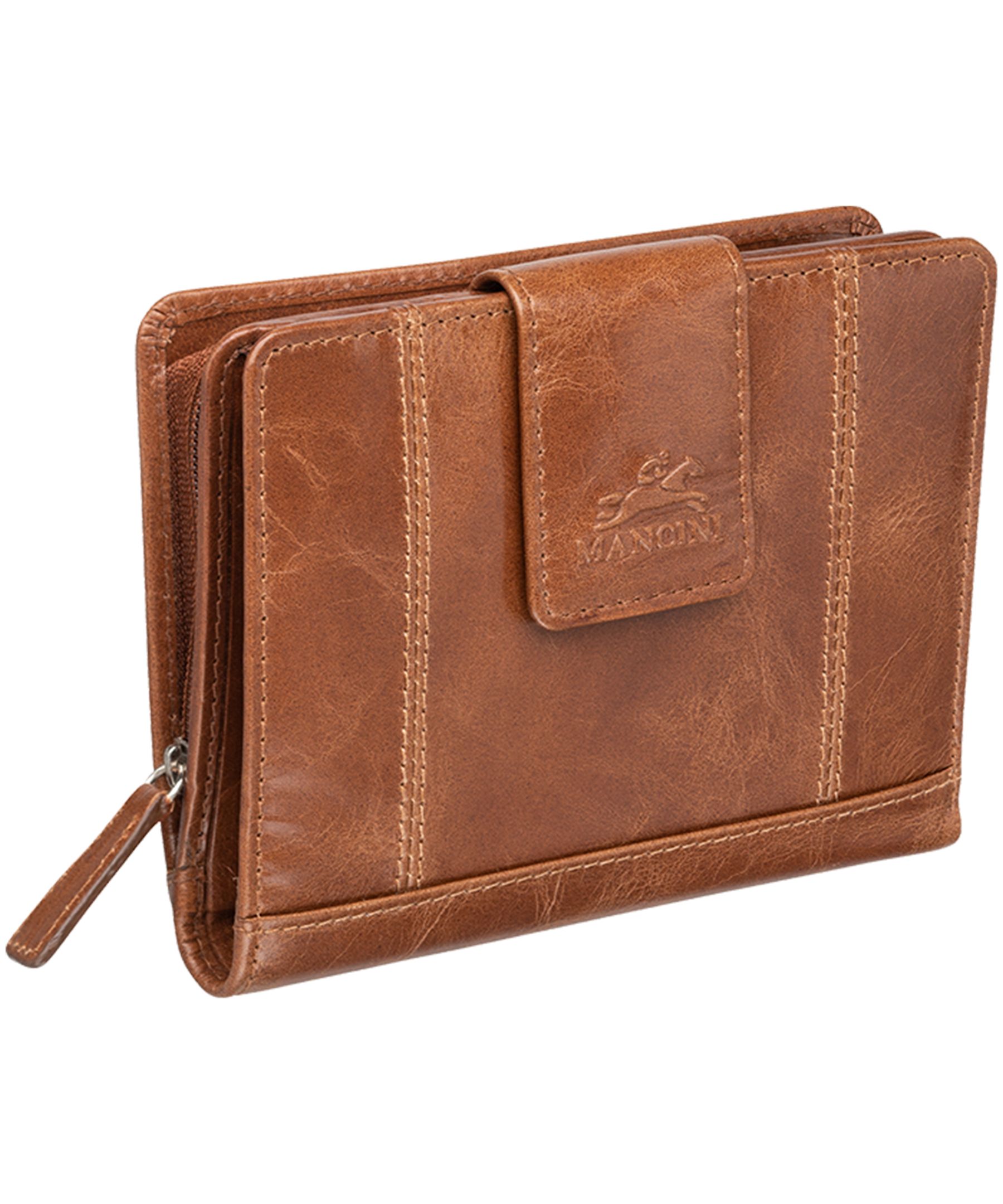 Mancini Leather Goods Women's Casablanca RFID Secure Medium Clutch Wallet