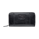 Casablanca Portefeuille Clutch Rfid Pour Dames Noir, Mancini Leather Goods Front_Flat