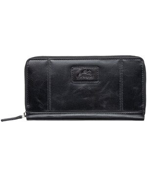Casablanca Portefeuille Clutch Rfid Pour Dames Noir, Mancini Leather Goods