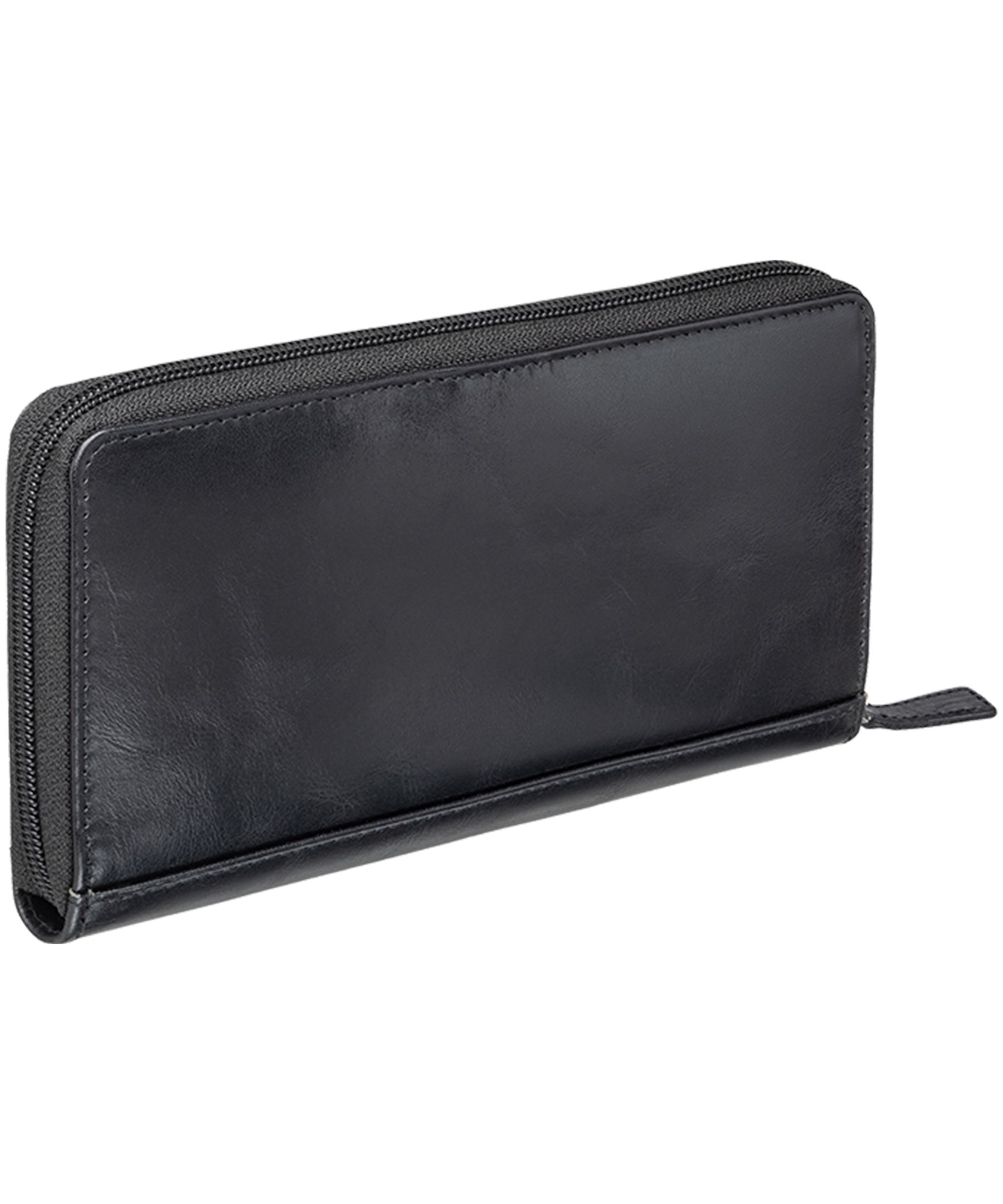 Casablanca Portefeuille Clutch Rfid Pour Dames Noir, Mancini Leather Goods
