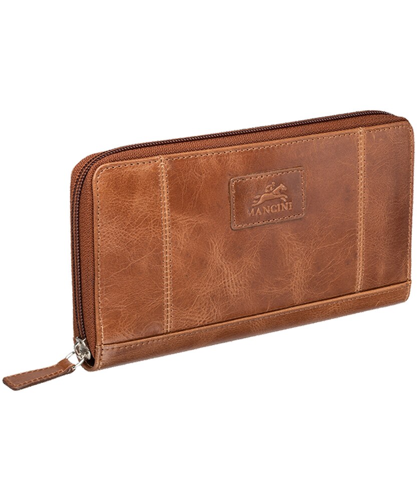 Mancini Leather Goods Women's Casablanca RFID Secure Clutch Wallet