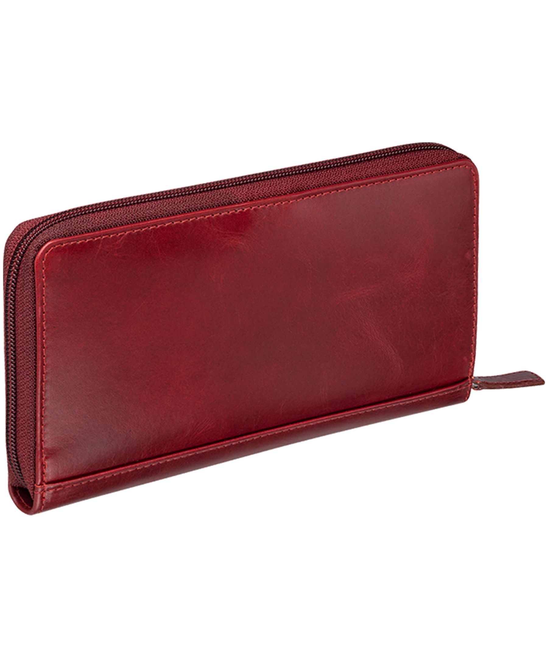 Casablanca Portefeuille Clutch Rfid Pour Dames Rouge, Mancini Leather Goods