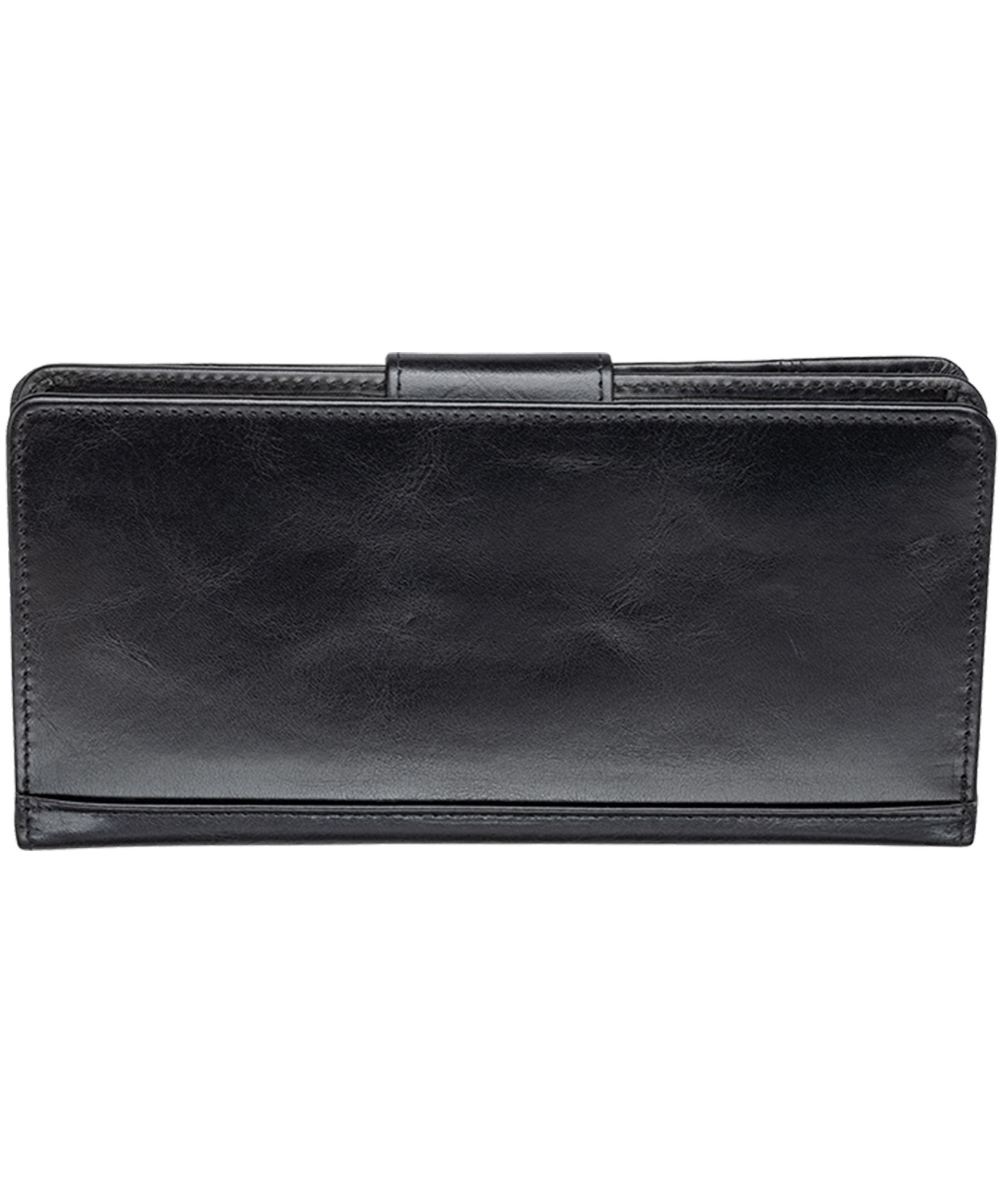 Mancini Leather Goods Women's Casablanca RFID Secure Clutch Wallet Black