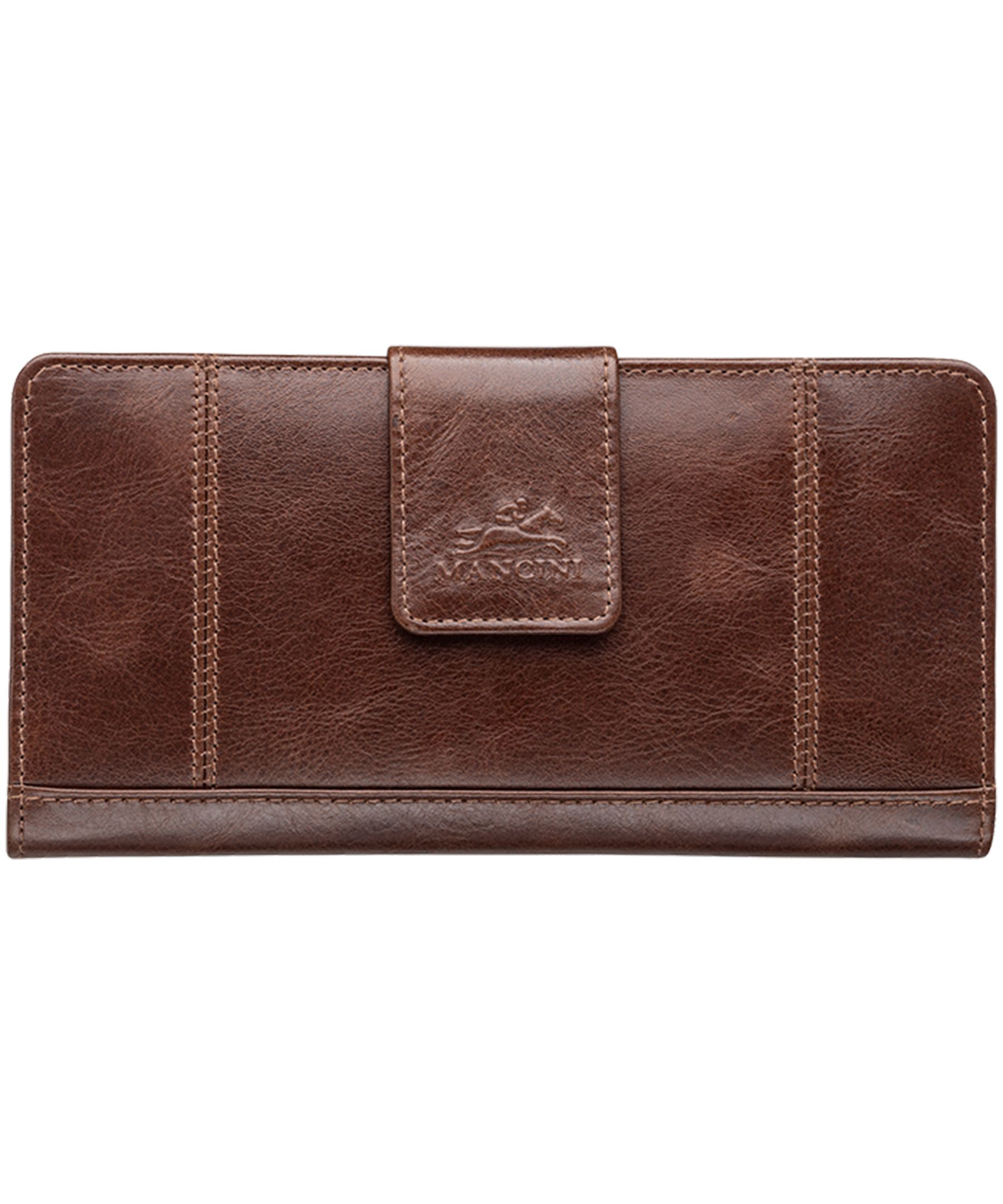 Casablanca Portefeuille Rfid Pour Dames Brun, Mancini Leather Goods