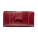 Casablanca Portefeuille Rfid Pour Dames Rouge, Mancini Leather Goods Front_Flat