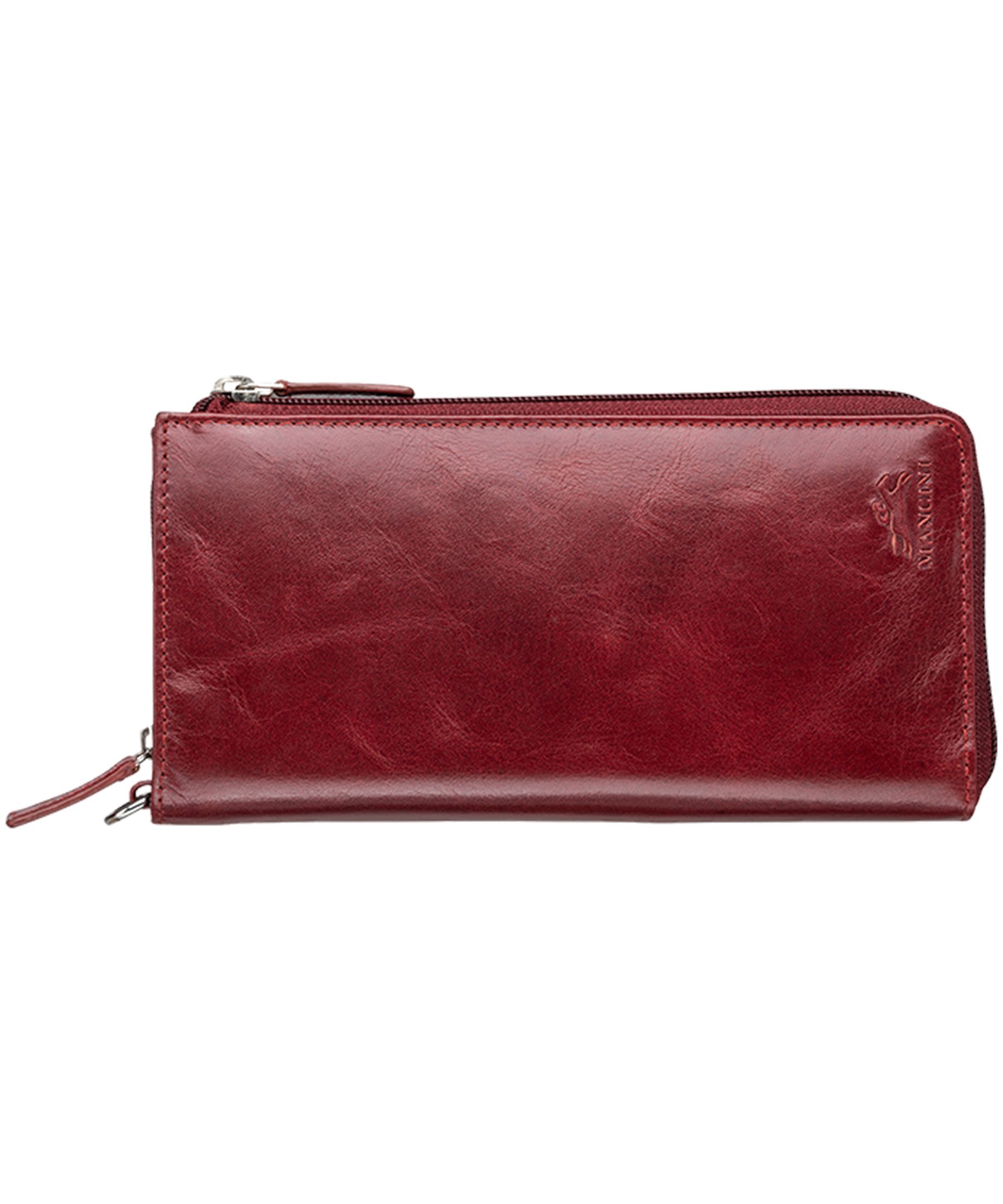 Casablanca Portefeuille Rfid Clutch Pour Dames, Mancini Leather Goods