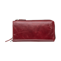 Mancini Leather Goods Women's Casablanca RFID Secure Trifold Wallet Front_Flat