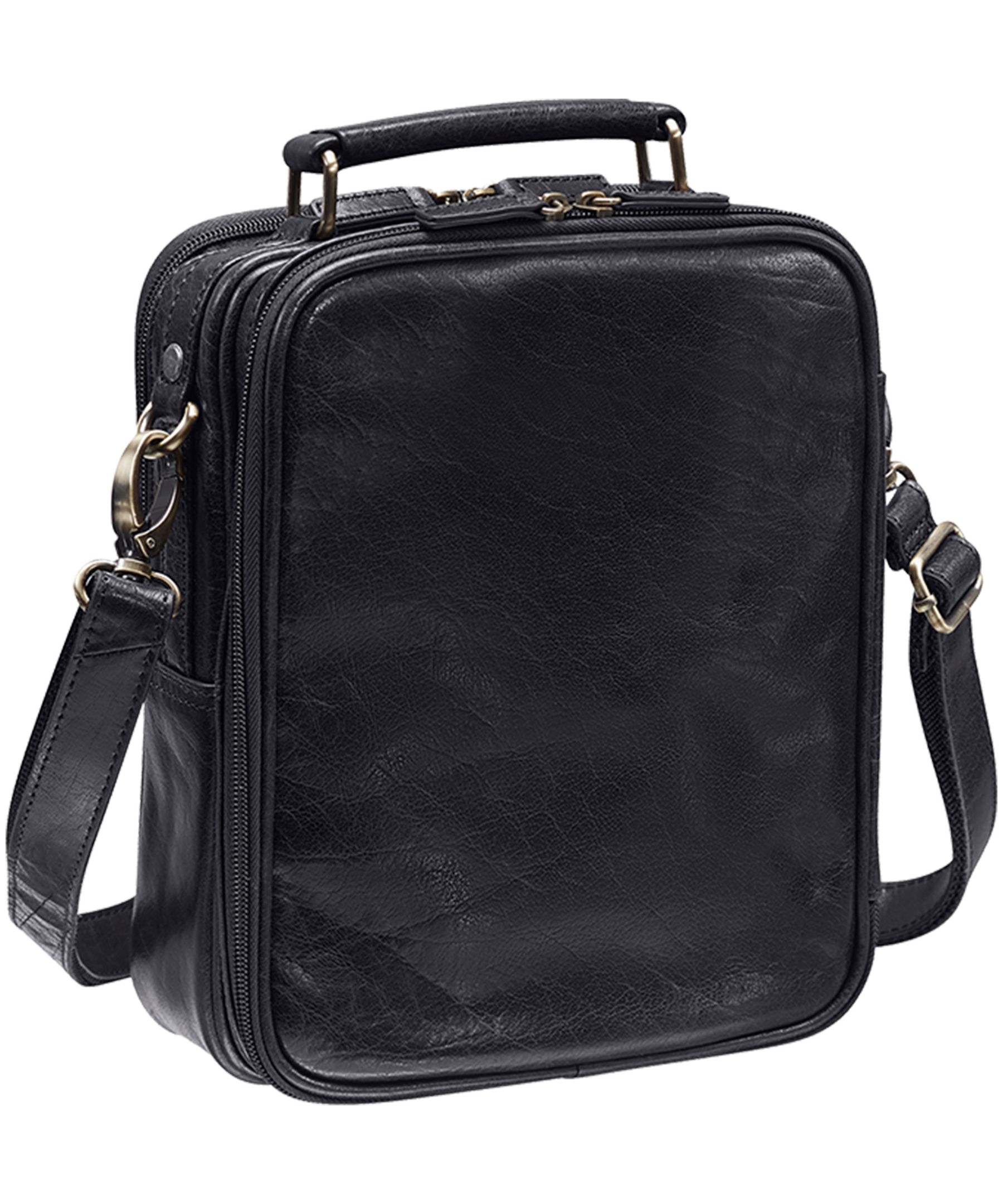 Mancini Leather Goods Women's Arizona Crossbody Travel Bag Black