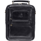 Mancini Leather Goods Women's Arizona Crossbody Travel Bag Black Front_Flat