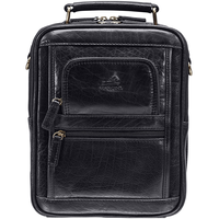 Mancini Leather Goods Women's Arizona Crossbody Travel Bag Black Front_Flat