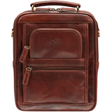 Sac de voyage à bandoulière pour femmes, Arizona, Mancini Leather Goods, cognac Front_Flat