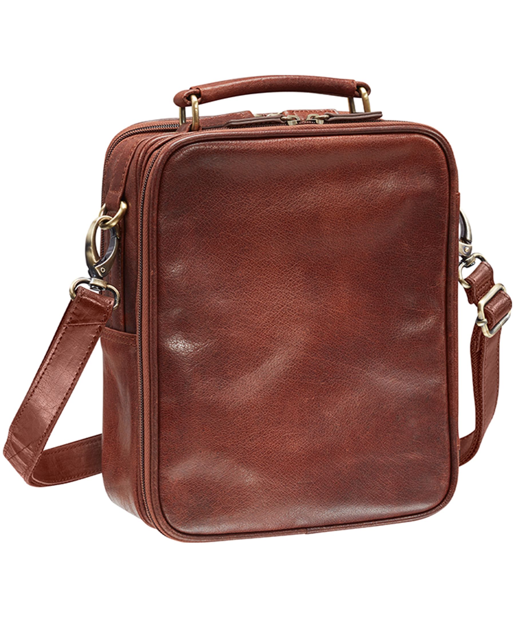 Sac de voyage à bandoulière pour femmes, Arizona, Mancini Leather Goods, cognac