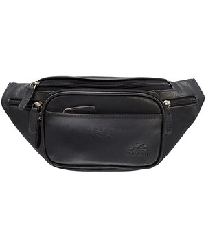 Buffalo Sac A Taille Classique Noir, Mancini Leather Goods
