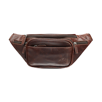 Buffalo Sac A Taille Classique Brun, Mancini Leather Goods Front_Flat