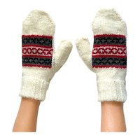 FAZL Women's Himalayan Handmade Mittens Back_Flat