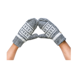 FAZL Women's Handmade Himalayan Mittens Back_Flat