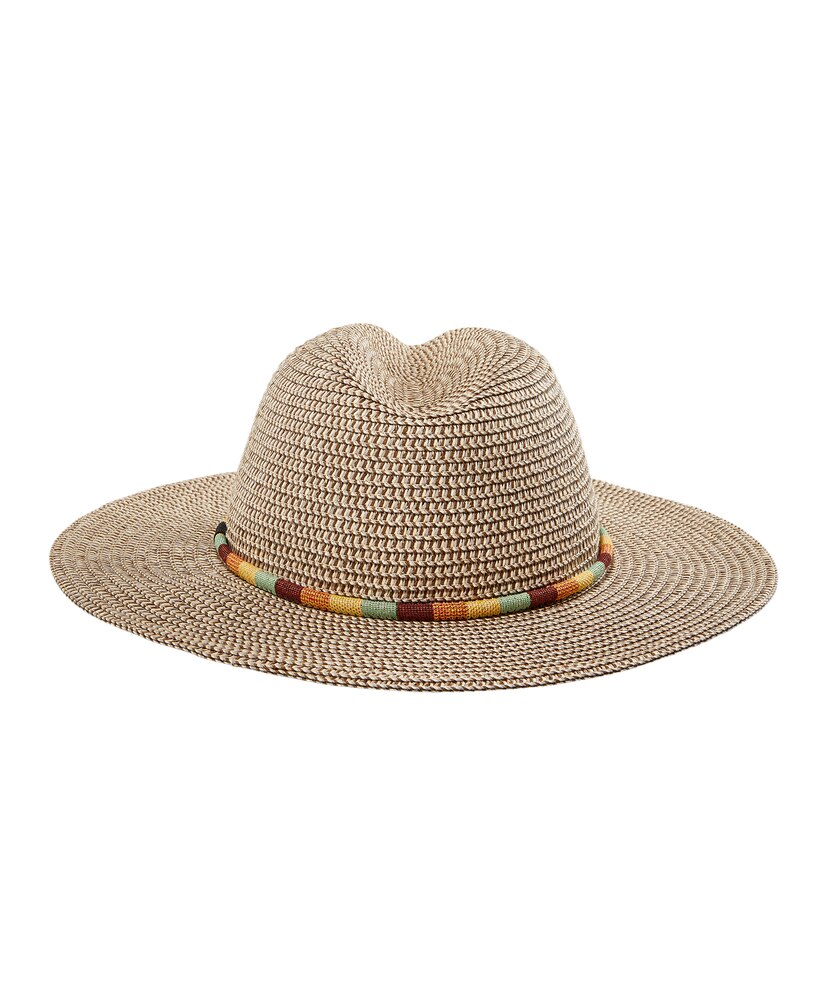 Denver Hayes Women's Panama Straw Hat with Woven Band Marks