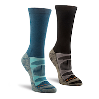 Copper Sole Mi-chaussettes de randonnée toutes saisons avec Moisture Guard pour femmes, paquet de 2 Front_Angled_Right