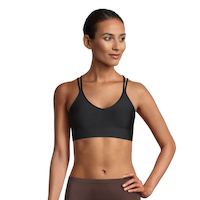 Bustier invisible à encolure en V sans armature en filet pour femmes, Denver Hayes Front_Flat