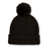 Tuque à revers à maille torsadée avec doublure en peluche pour femmes, Denver Hayes Front_Flat