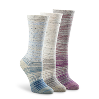 Copper Sole Women's 3 Pack Casual Boot Sock Front_Three_Fourths_Angled_Right