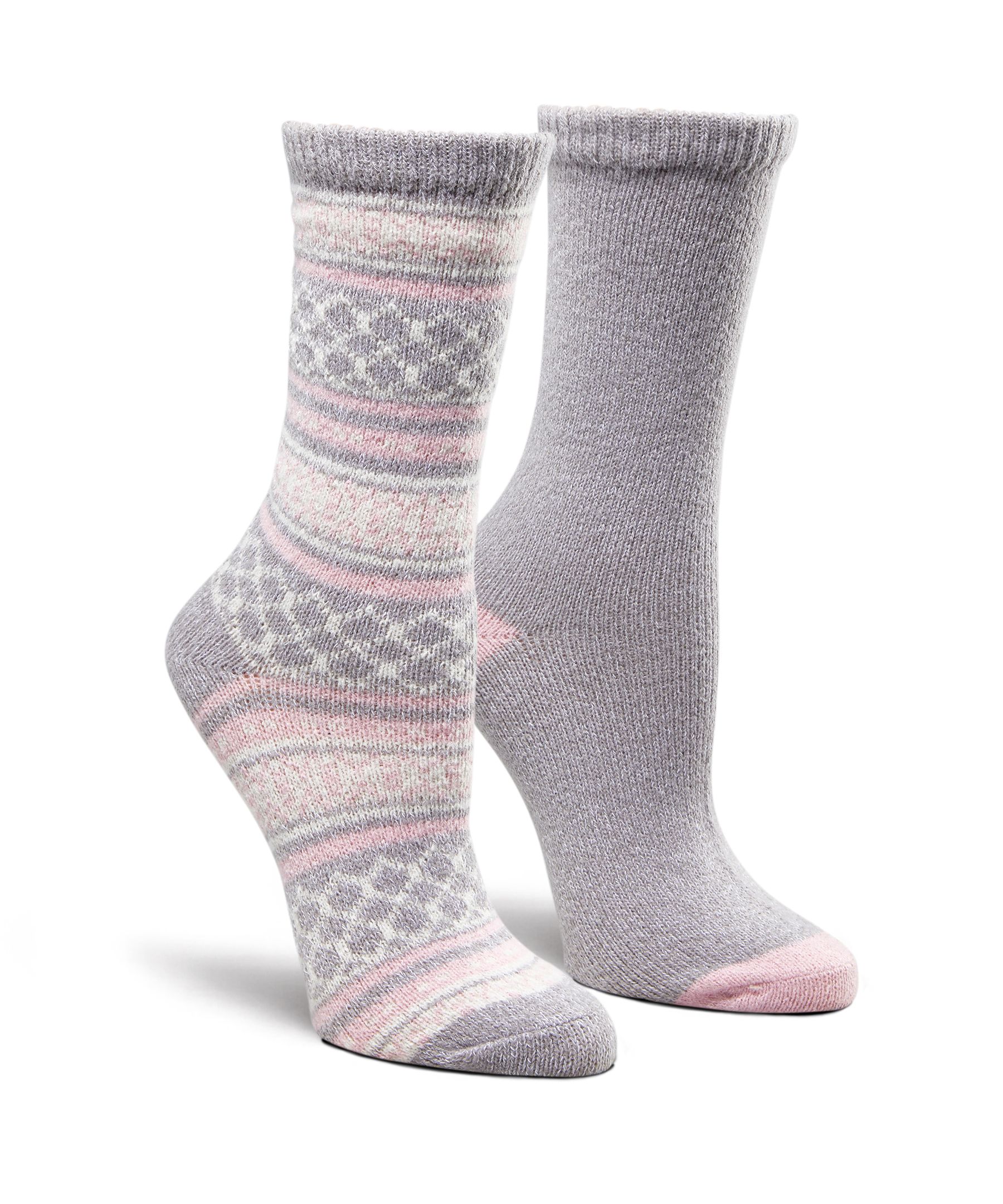 Chaussettes décontractées WindRiver torsadées en velours T-MAX pour femmes, paquet de 2&nbsp;paires