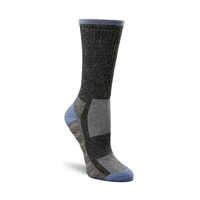 WindRiver Women's Wool Blend Quad Comfort Hiking Crew Socks Front_Three_Fourths_Angled_Right