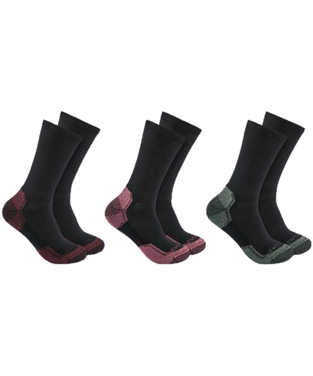 Mi-chaussettes en mélange de coton pour femmes, Carhartt paquet de 3 paires