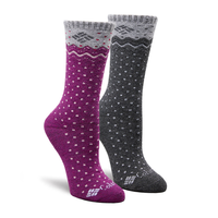 Columbia Women's 2 Pack Wool Blend Crew Socks Front_Three_Fourths_Angled_Right