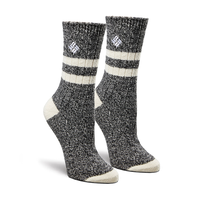 Columbia  Women's 2 Pack Super Soft Classic C Stripe Crew Socks Front_Three_Fourths_Angled_Right
