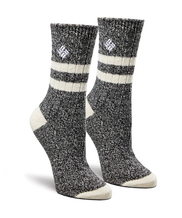 Mi-chaussettes rayées ultradouces classiques pour femmes, Columbia, Canyon, paquet de 2 paires