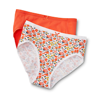 Sous-vêtement échancré extensible en coton pour femmes, Denver Hayes, La coupe parfaite, paquet de 2 Front_Flat